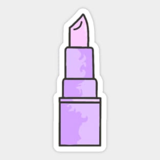 Pink Lipstick with Marble Case Sticker